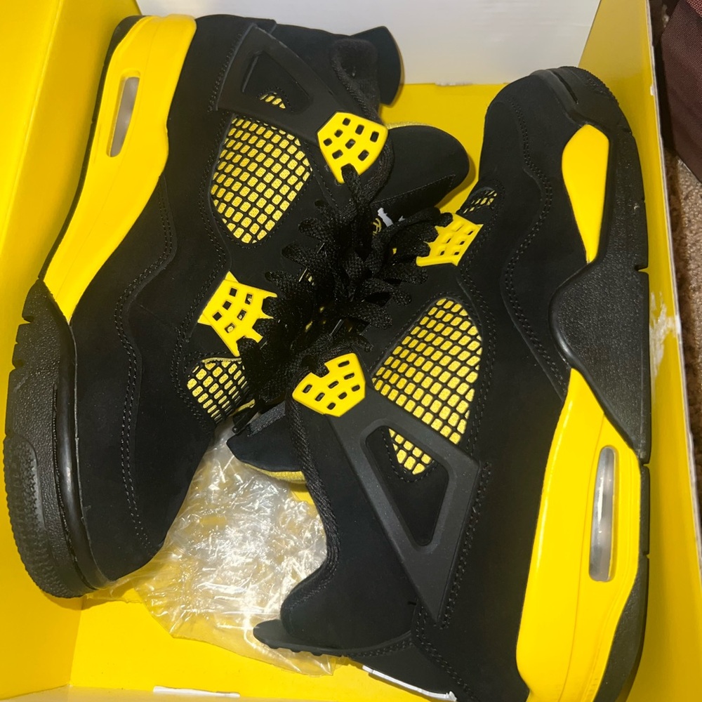 Jordan Black and Yellow Sneakers